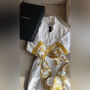 Versace White and Gold Robe